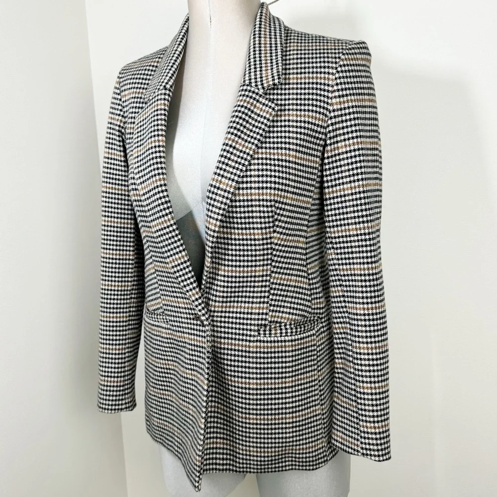 Old Navy Oversized Patterned Blazer Houndstooth Plaid Size XS Extra Small - Picture 4 of 9